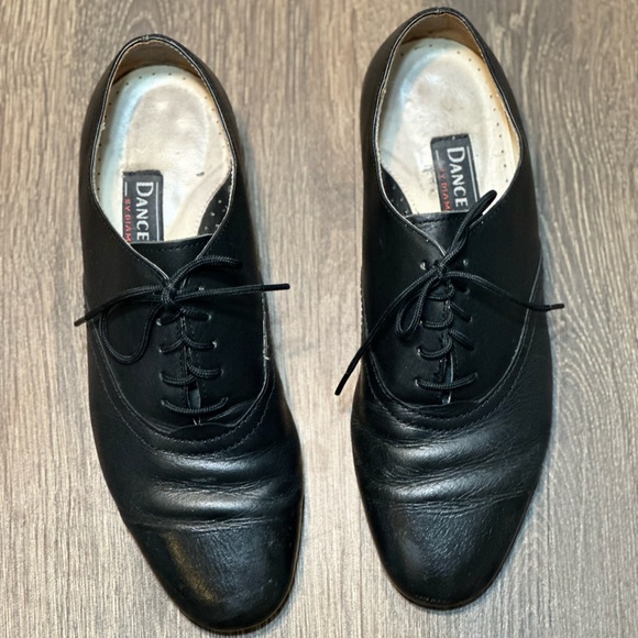 Vintage Men ballroom fine dance shoes leather shoe lace size 7 with shoe bag - Picture 3 of 12